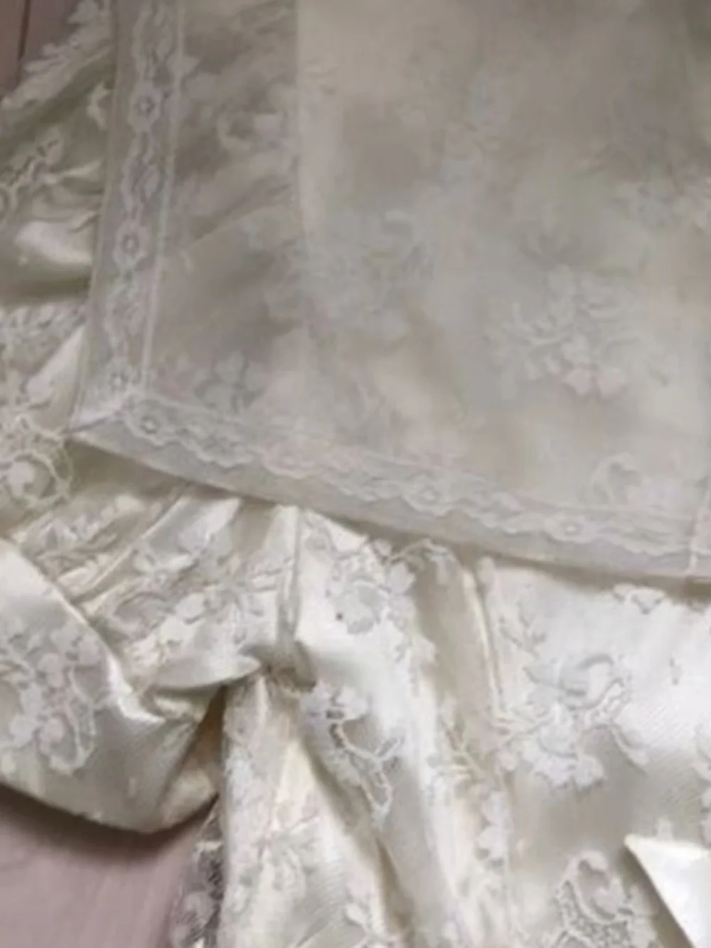 Vintage Jessica McClintock White Lace Dress - Sailor Collar Sz 7